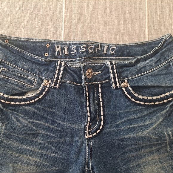 Miss Chic USA Embellished Bootcut Jeans – Size 7 - Picture 3 of 10